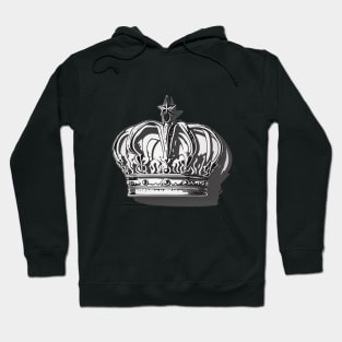 Elegant Monochrome Crown Graphic Tee Design No. 503 Hoodie